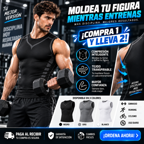 ¡Camiseta de compresión premium! Compra 1 y llévate 2